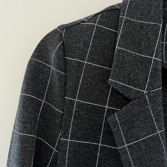 Like New Dynamite Charcoal Check Duster Coat - Picture 3 of 4